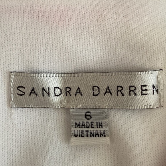 Sandra Darren Tea Party Floral Pink Lace Lined Cap Sleeve Zipper Mini Dress 6 - Picture 3 of 6